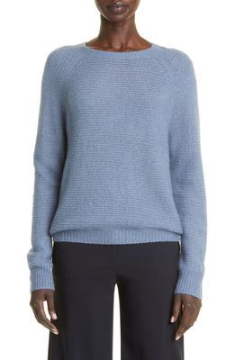 Max Mara Finnici Open Stitch Cashmere & Silk Sweater in Light Blue
