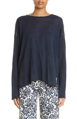 Max Mara Franz Linen Sweater in Cornflower Blue