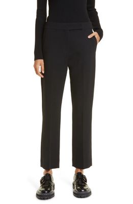 Max Mara Fuoco Stretch Wool Ankle Trousers in Black
