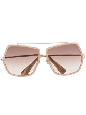 Max Mara geometric-frame sunglasses - Gold