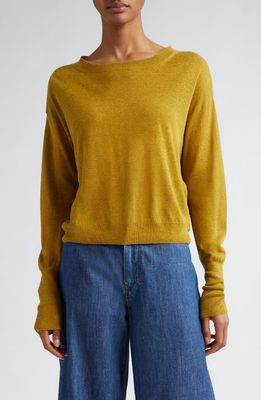 Max Mara Giuditta Silk & Linen Sweater in Yellow