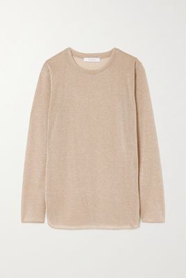 Max Mara - Leisure Filly Metallic Jersey Top - Neutrals