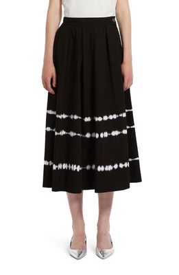 Max Mara Leisure Fornovo Stripe Tie Dye Midi Skirt in Black
