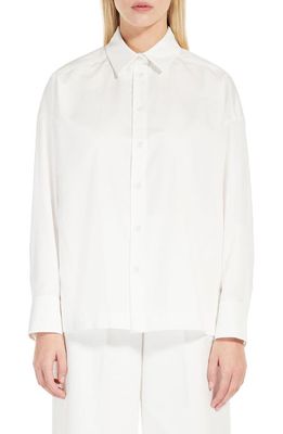 Max Mara Leisure Keras Cotton Button-Up Shirt in White