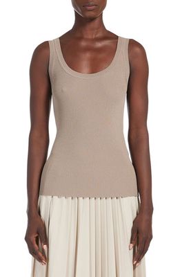 Max Mara Leisure Siro Rib Sweater Tank in Turtledove 