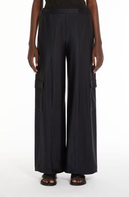 Max Mara Leisure Teseo Wide Leg Cargo Pants in Black