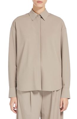 Max Mara Leisure Urbano Button-Up Shirt in Turtledove 