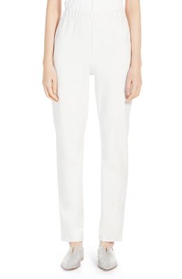 Max Mara Leisure Zefir Pull-On Straight Leg Faux Leather Pants in Silk