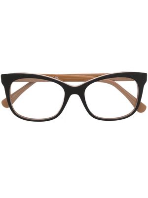 Max Mara logo-engraved cat-eye glasses - Brown