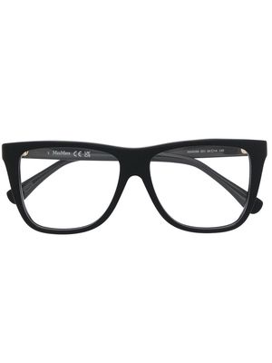 Max Mara logo-print D-frame glasses - Black