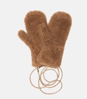 Max Mara Ombrato camel hair and silk mittens