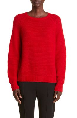 Max Mara Open Stitch Cashmere & Silk Sweater in Red