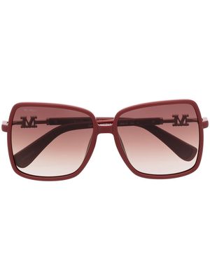 Max Mara oversized square-lenses sunglasses - Red
