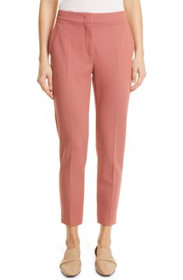 Max Mara Pegno Slim Fit Jersey Ankle Trousers in Fard