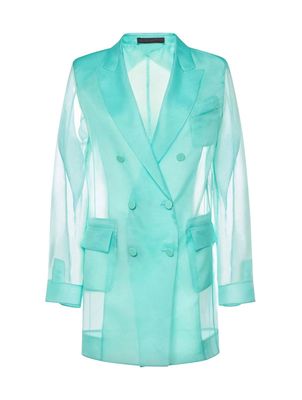 Max Mara Pianoforte Negra Double-breasted Sheer Blazer