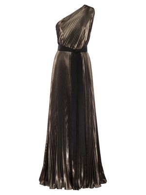 Max Mara Pianoforte One-shoulder Pleated Dress