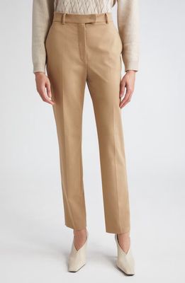 Max Mara Studio Ananas Stretch Jersey Ankle Trousers in Camel