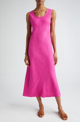 Max Mara Studio Ultimo Sleeveless Scoop Neck Dress in Fuchsia