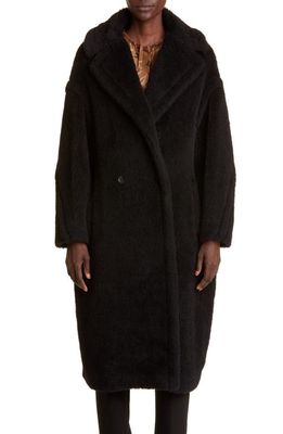 Max Mara Tedgirl Alpaca & Wool Blend Coat in Black