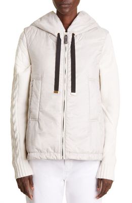 Max Mara The Cube Technical Canvas Hooded Vest in Sand
