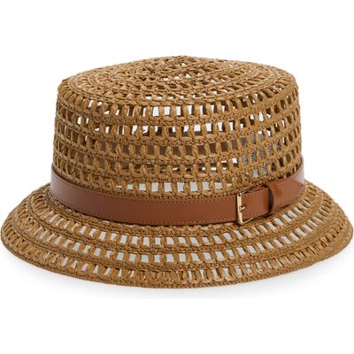 Max Mara Uccio Logo Cloche Hat in Tobacco