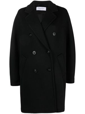Max Mara Vintage double-breast notched-lapels coat - Black
