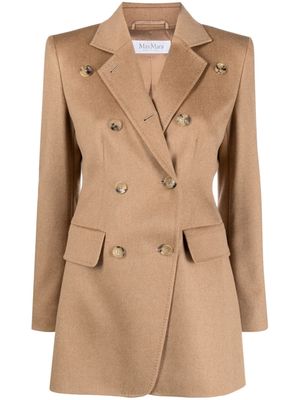 Max Mara Vintage double-breasted notched blazer - Brown