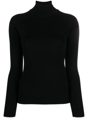 Max Mara Vintage high-neck fine-knit jumper - Black