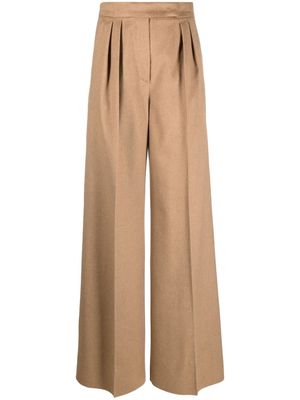 Max Mara Vintage high-waisted flared trousers - Brown
