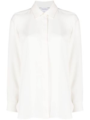 Max Mara Vintage long-sleeve classic-collar shirt - White