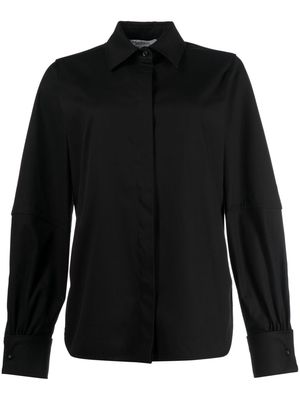 Max Mara Vintage long-sleeve stretch-cotton shirt - Black