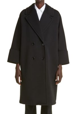 Max Mara Zurca Double Breasted Coat in Black