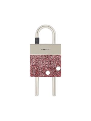 Maxi 4G Glittered Padlock - Red Silvery