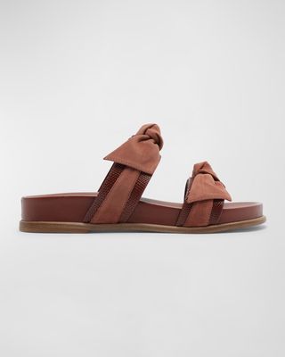 Maxi Clarita Dual Knot Slide Sandals