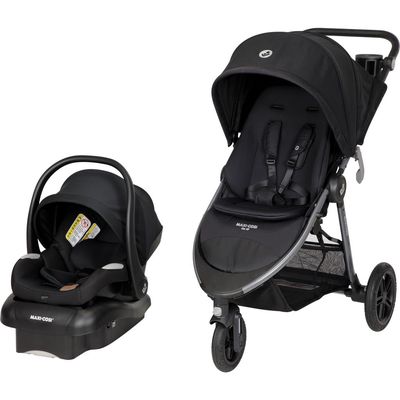 Maxi-Cosi® Gia XP Luxe 3-Wheel Stroller & Mico Luxe Infant Car Seat Travel System in Midnight Black 