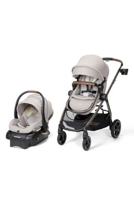 Maxi-Cosi Zelia Luxe Stroller & Mico Luxe Infant Car Seat 5-in-1 Modular Travel System in New Hope Tan