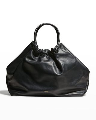 Maxi LA Braided Leather Shoulder Bag