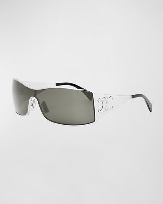 Maxi Triomphe Metal Rectangular Shield Sunglasses