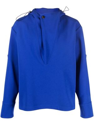Maximilian Davis Blake hooded jacket - Blue