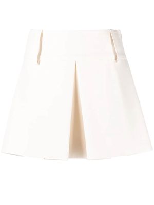 Maximilian Davis box-pleat mini skirt - White
