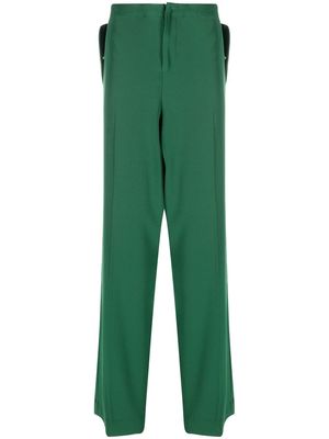 Maximilian Davis flap-pocket wide-leg trousers - Green