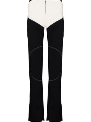 Maximilian Davis scuba panelled trousers - Black