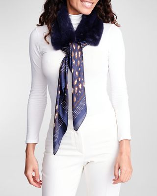 Maxine Scarf with Faux-Fur Collar