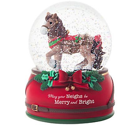 May Your Neighs Be Merry And Bright Animal Musi cal Snow Globe