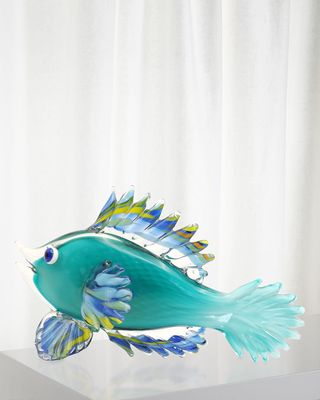 Maya Fish Art Glass Figurine