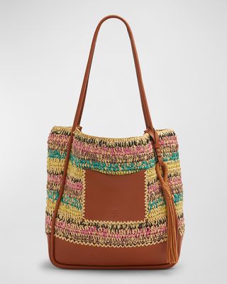 Maya Raffia Shopper Tote Bag