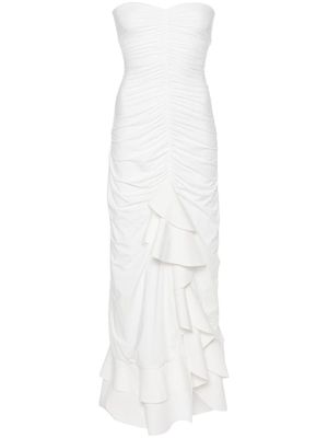 Maygel Coronel Carelia ruched-detail dress - White