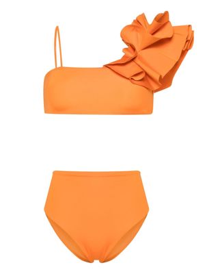 Maygel Coronel Costa ruffled bikini set - Orange