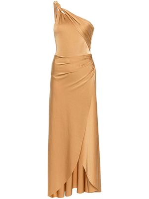 Maygel Coronel Rosina one-shoulder maxi dress - Gold