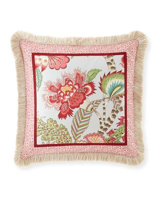 Mayleen Pillow with Fringe, 22"Sq.